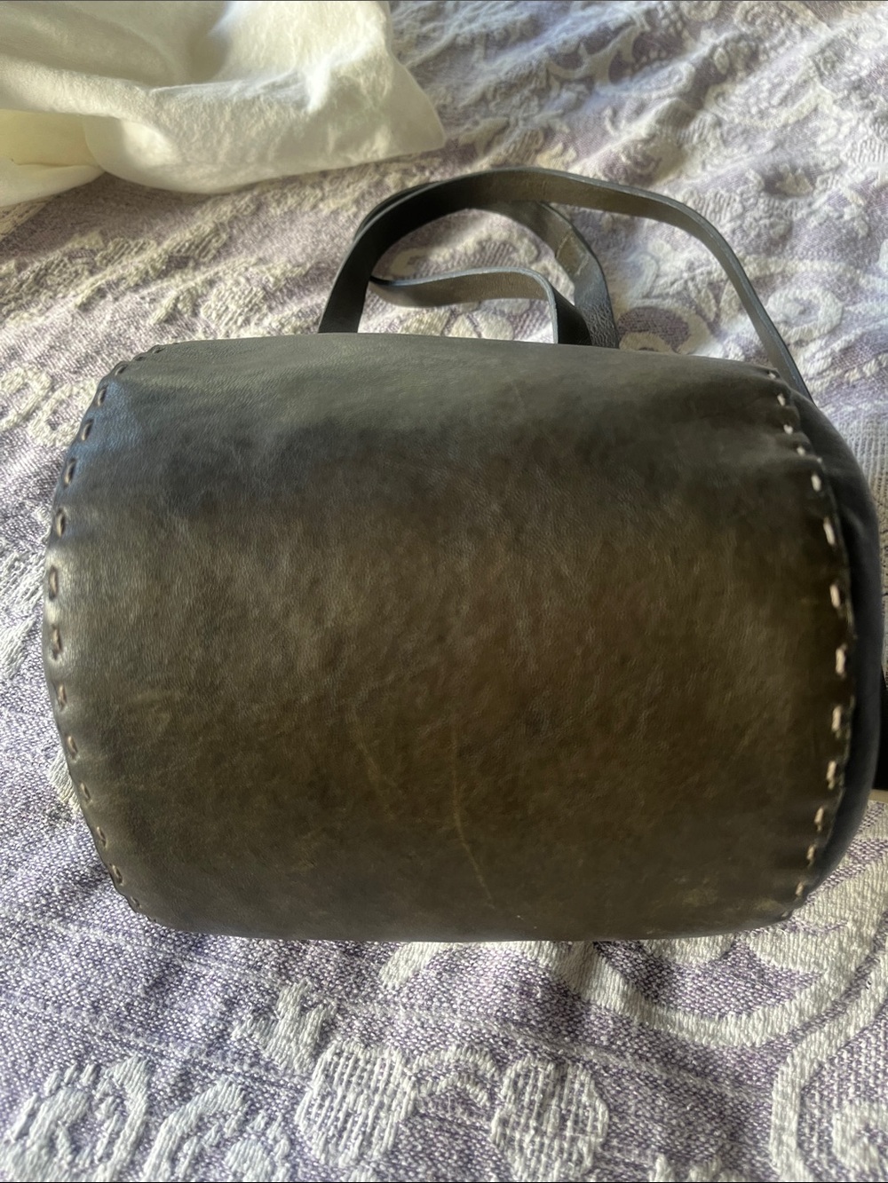 Henry beguelin small olive colored Vegetable-Tanned Leather Crossbody Bag - Picture 6 of 7